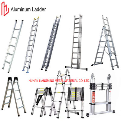 quality  1m - 12m 6063 Aluminum Straight Ladder Max Loading Capacity 150kg For Home factory