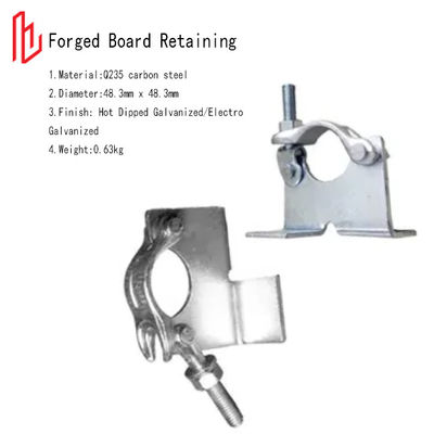 Escavadeira de placa forjada acoplador de retenção Q235 aço carbono 48,3x48,3mm