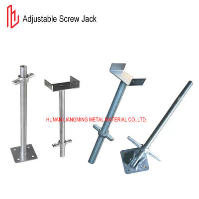 Jack de parafuso ajustável galvanizado / pintado BS1139 EN74 Jack de base de parafuso padrão