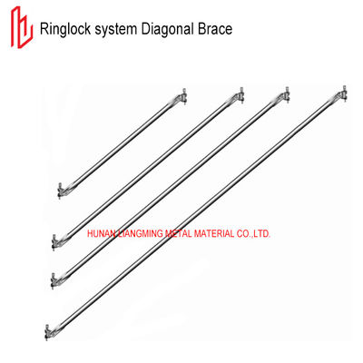 Q195 Q235B Sistema de bloqueio de anel de andaimes Tipo vertical/nivel de andaimes Brace diagonal