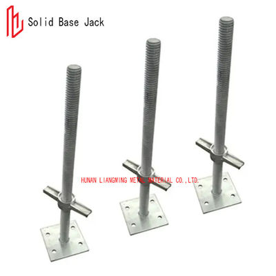 Jack de base de andaime sólido Q235B Jack de parafuso de aço Galvanizado / Tratamento de superfície pintada