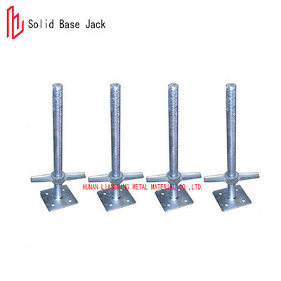 Jack de base de andaime sólido Q235B Jack de parafuso de aço Galvanizado / Tratamento de superfície pintada