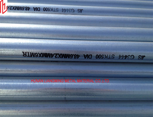 STK 500 Tubos de andaimes galvanizados a quente de espessura de 2,5 mm