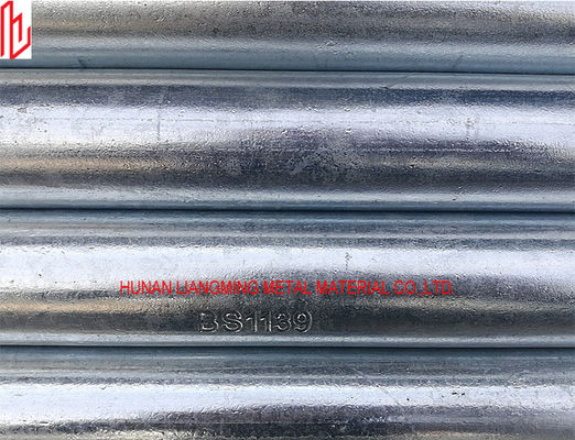 BS1139 Tubo de andaimes galvanizados 48,3 mm / 60,3 mm OD 1,8 mm - 4,0 mm Espessura