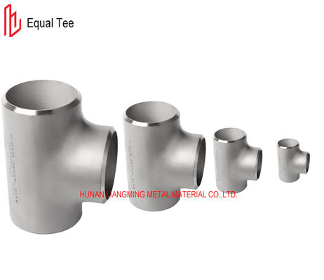 Fittings de tubos sem costura soldados com traseira de aço inoxidável / carbono igual Tee cruz reta