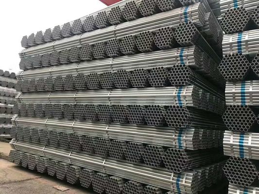 Tubo galvanizado de andaimes de aço redondo EN39 / BS1139 Espessura da parede padrão de 3,20 mm