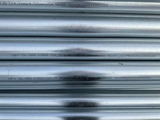 ERW Tubo de aço galvanizado a quente API 5L Astm A53 Tubo de aço galvanizado